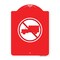 Signmission Designer Series Sign-No Truck, Red & White Aluminum Architectural Sign, 18" x 24", RW-1824-23558 A-DES-RW-1824-23558 - alternate 1
